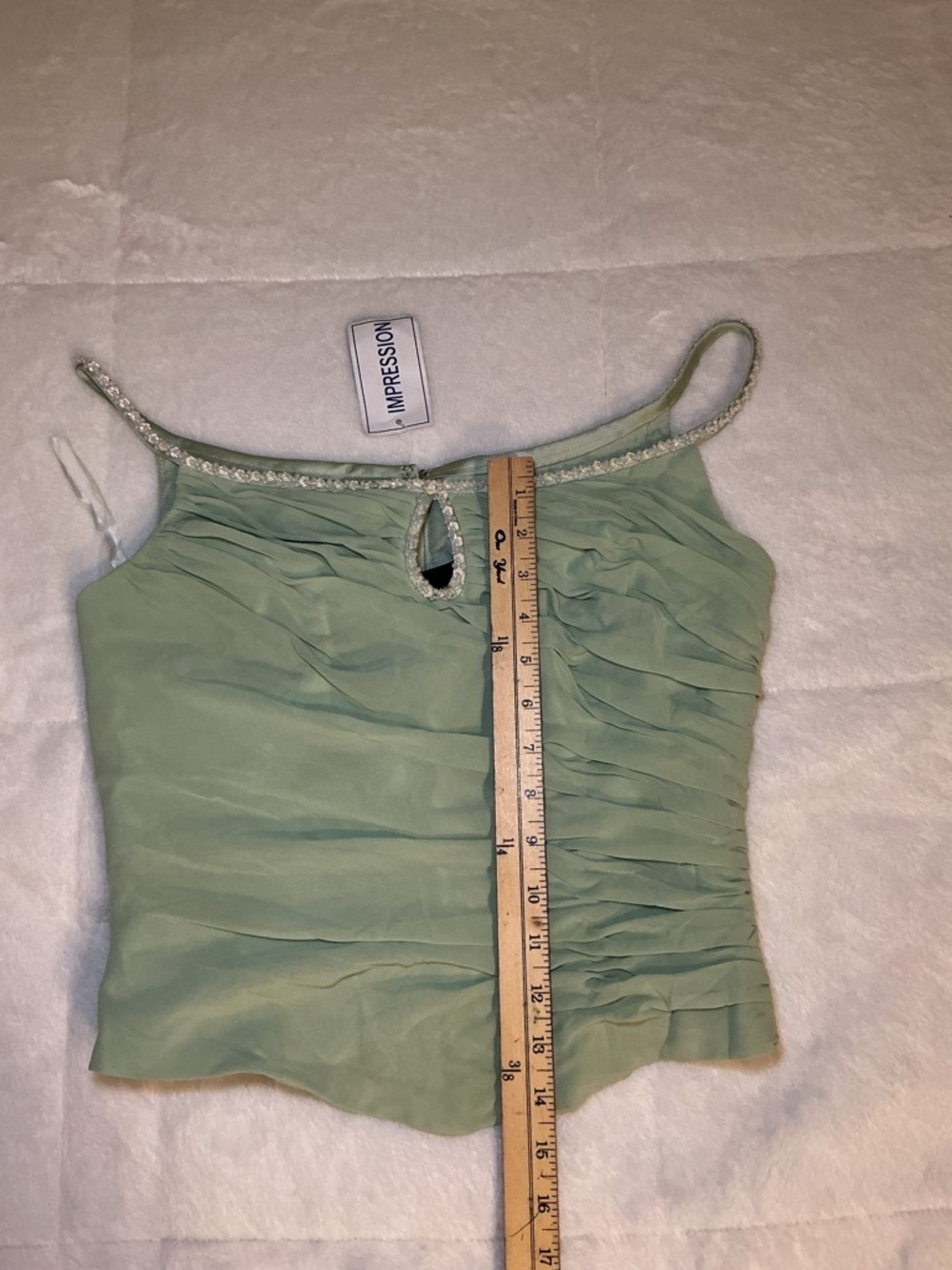 Mint Off-Shoulder Ruched Bustier Top - Picture 12 of 13